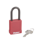 Candado de Bloqueo LOTO de Seguridad Dieléctrico, Con Llave Única, Diámetro de 6.5 mm, Color Rojo - Image 2