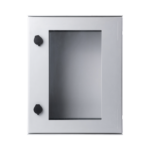 Gabinete de Poliéster IP65 Puerta Transparente, Uso en Intemperie (400 x 500 x 200 mm) con Placa Trasera Interior de Plástico (Incluye Chapa y Llave).