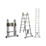 Escalera Telescópica de Aluminio Tipo Tijera de 1.9 + 1.9 Metros de Altura - Image 2