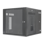 Gabinete PanZone de Montaje en Pared, de 19in, Puerta con Ventana de Seguridad, 12 UR, 762mm de Profundidad, Color Negro