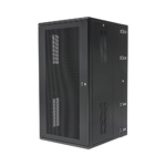 Gabinete PanZone de Montaje en Pared, de 19in, Puerta Ventilada, 26 UR, 762mm de Profundidad, Color Negro
