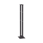 Rack de Dos Postes Estándar de 19 in, Rieles Numerados y Roscados #12-24, Fabricado en Aluminio, 45 Unidades de Rack, Color Negro - Image 3