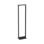 Rack de Dos Postes Estándar de 19 in, Rieles Numerados y Roscados #12-24, Fabricado en Aluminio, 45 Unidades de Rack, Color Negro