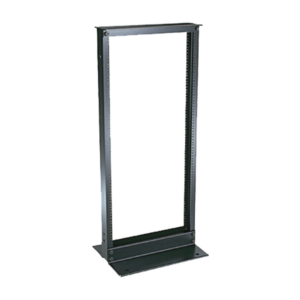 Rack de Dos Postes Estándar de 19 in, Rieles Numerados y Roscados #12-24, Fabricado en Aluminio, 24 Unidades de Rack, Color Negro