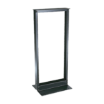 Rack de Dos Postes Estándar de 19 in, Rieles Numerados y Roscados #12-24, Fabricado en Aluminio, 24 Unidades de Rack, Color Negro