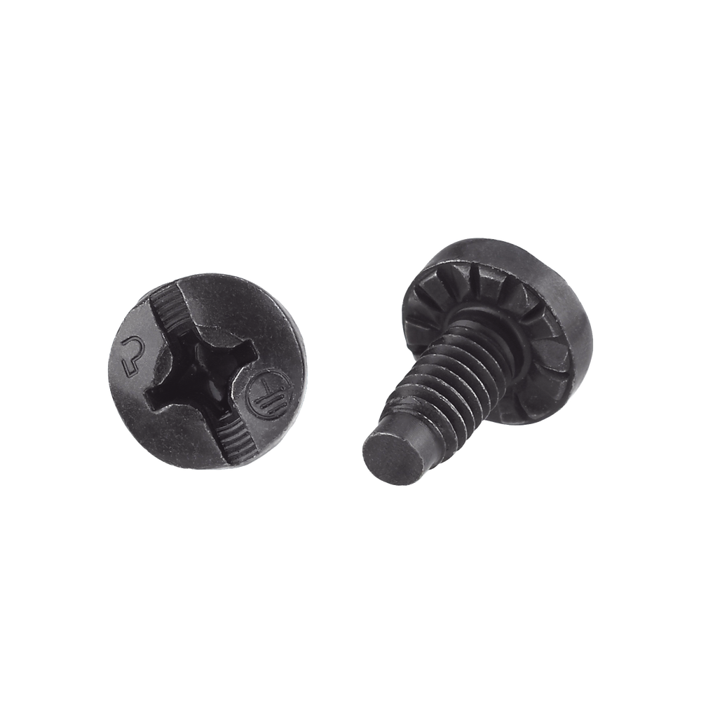 Tornillo de Unión a Tierra Con Formación de Rosca, #12-24 x 1/2, Color Negro, Bolsa de 100 Piezas