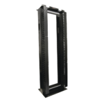 Rack de Aluminio System de 7ft x 19in, 45UR, Con organizadores verticales, conexión de tierra y accesorios de montaje