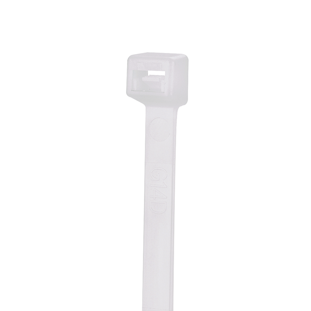 Cincho de Nylon 6.6 StrongHold™, 200mm largo x 2.5mm ancho, Color Natural, Plenum, Paquete de 100pz