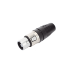 Conector hembra XLR de 3 núcleos con carcasa de acero inoxidable y contactos chapados en oro - Image 5