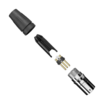 CONECTOR MACHO XLR DE 3 NÚCLEOS CON CARCASA DE ACERO INOXIDABLE Y CONTACTOS CHAPADOS EN ORO - Image 2