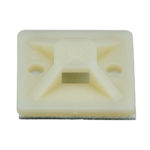 Montaje-Sujetador Adhesivo STRONGHOLD de 4 Vías de 1" x 1" x 1/4", Color Natural,  Nylon 6.6 Retardante de Llamas V-2, Paquete de 100pz