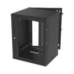 Gabinete Abatible de Pared (Con Marco Trasero) con Rack 19" de 16 Unidades. Ventana de Cristal Templado.