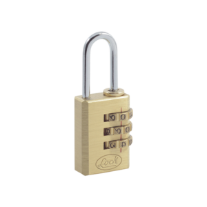 Candado de Latón de Combinación Maletero Programable/ Medida 20 mm / Nivel de seguridad 3 / Discos Programables.