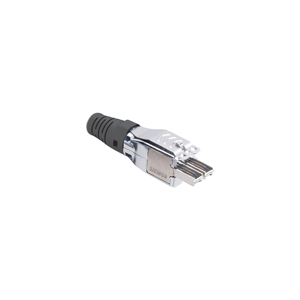 Plug TERA de 4 Pares, Compatible con Cable S?lido de 0.64 - 0.55 mm (0.025 - 0.022 Pulgadas) (22 - 23 AWG) S/FTP y F/FTP, Color Negro