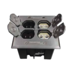 Caja de Piso con Tapa Abatible de Aluminio para| Energía + Voz/Datos para uso en Interior - Image 2
