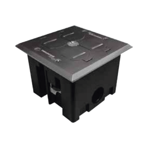 Caja de Piso con Tapa Abatible de Aluminio para| Energía + Voz/Datos para uso en Interior