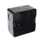 Caja de Registro de Acero Galvanizado, 10x10 cm (3.94x3.94 Pulgadas), Color Negro (11000-00000)