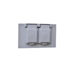 Tapa Dúplex Horizontal con Contratapa / Auto-cierre de aluminio Tipo RR / Placa Intemperie