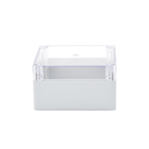 Gabinete Plástico para Exterior (IP65) de 160 x 160 x 90 mm Cierre por Tornillos Tapa Transparente.