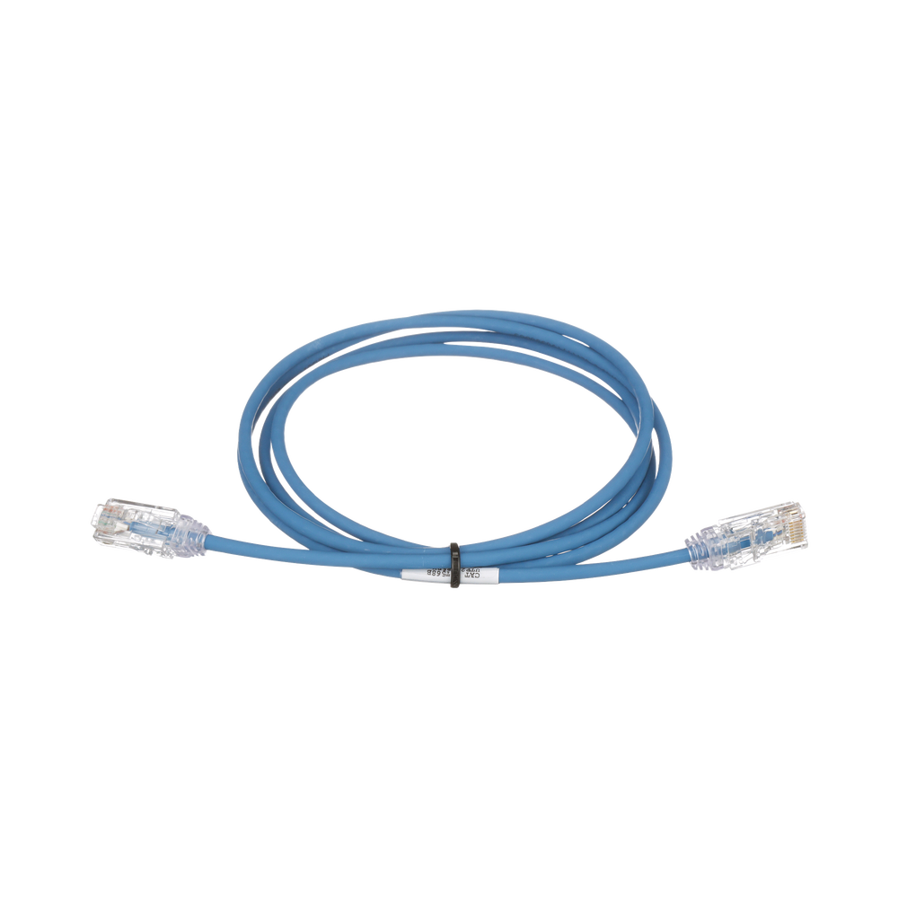 Cable de Parcheo TX6, UTP Cat6, Di?metro Reducido (28AWG), Color Azul, 4.57 Metros (15 Pies)