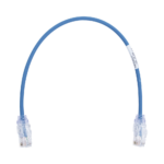Cable de Parcheo TX6, UTP Cat6, Di?metro Reducido (28AWG), Color Azul, 0.3 Metros (1 Pie)