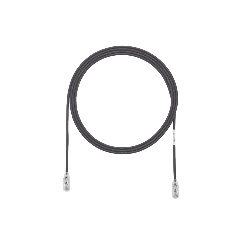 Cable de Parcheo TX6, UTP Cat6, Di?metro Reducido (28AWG), Color Negro, 0.91 Metros (3 Pies)
