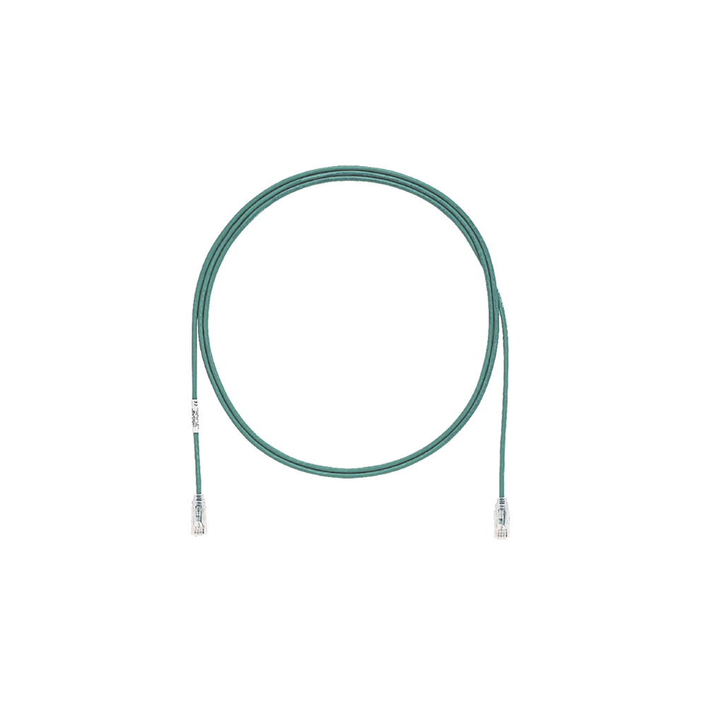 Cable de Parcheo TX6, UTP Cat6, Di?metro Reducido (28AWG), Color Verde, 0.91 Metros (3 Pies)