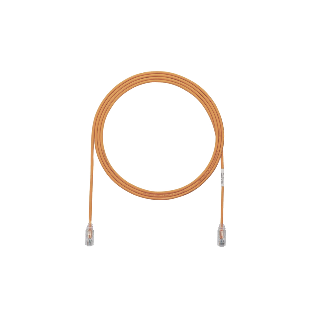 Cable de Parcheo TX6, UTP Cat6, Di?metro Reducido (28AWG), Color Naranja, 0.91 Metros (3 Pies)