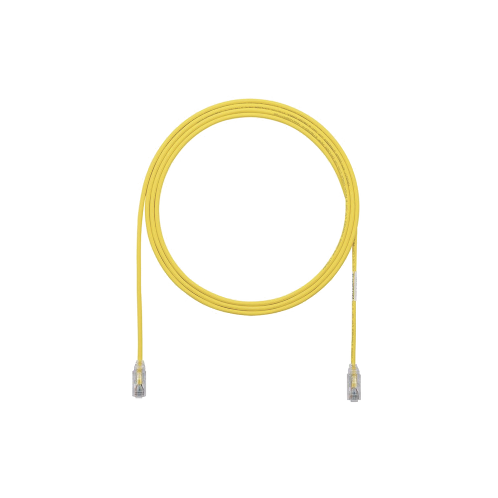 Cable de Parcheo TX6, UTP Cat6, Di?metro Reducido (28AWG), Color Amarillo, 0.91 Metros (3 Pies)