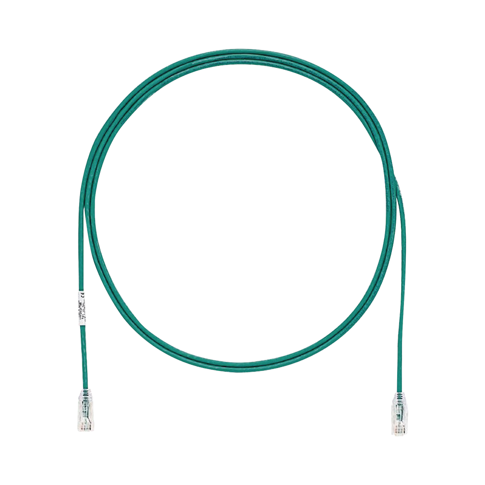 Cable de Parcheo TX6, UTP Cat6, Di?metro Reducido (28AWG), Color Verde, 1.52 Metros (5 Pies)
