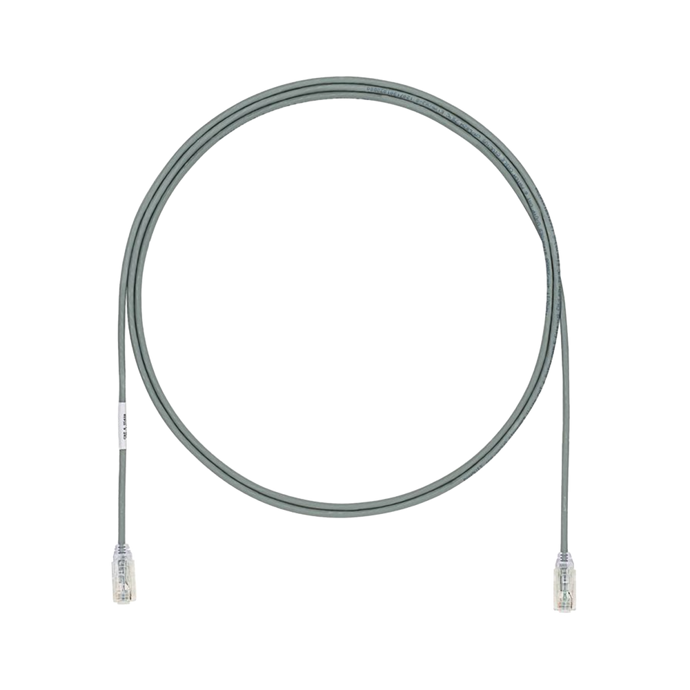 Cable de Parcheo TX6, UTP Cat6, Di?metro Reducido (28AWG), Color Gris, 1.52 Metros (5 Pies)