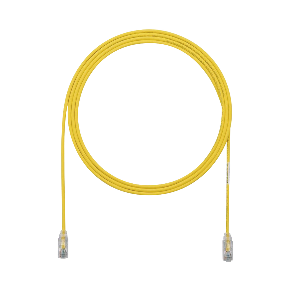 Cable de Parcheo TX6, UTP Cat6, Di?metro Reducido (28AWG), Color Amarillo, 1.52 Metros (5 Pies)