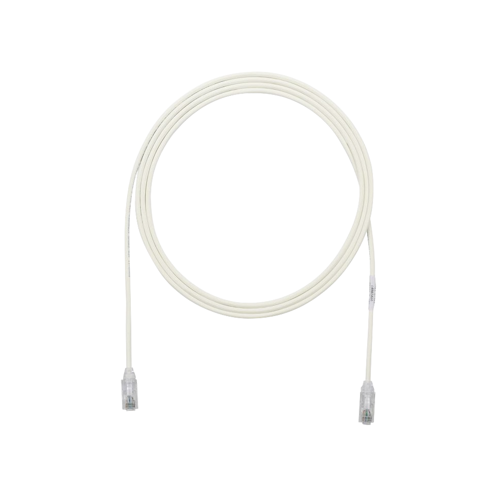 Cable de Parcheo TX6, UTP Cat6, Di?metro Reducido (28AWG), Color Blanco Mate, 2.13 Metros (7 Pies)