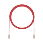 Cable de Parcheo TX6, UTP Cat6, Di?metro Reducido (28AWG), Color Rojo, 2.13 Metros (7 Pies)