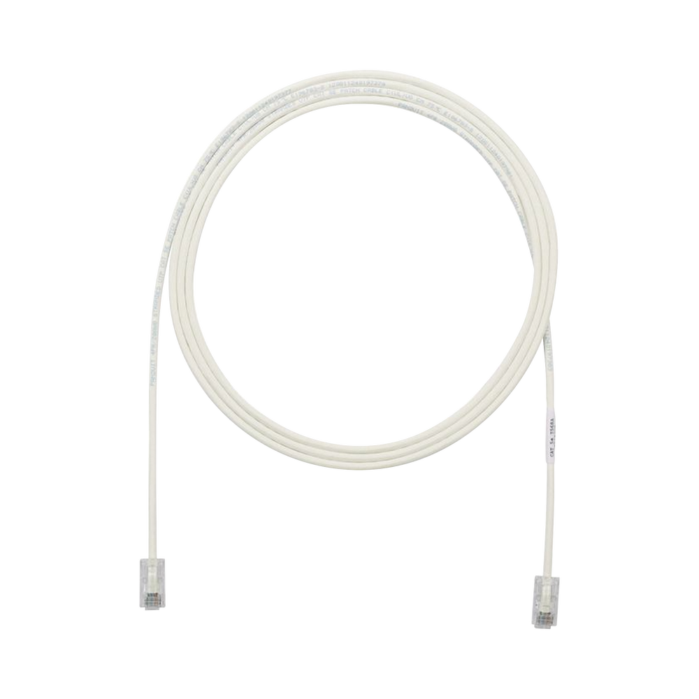 Cable de Parcheo UTP Cat6A, CM/LSZH, Di?metro Reducido (28AWG), Color Blanco Mate, 4.57 Metros (15 Pies)