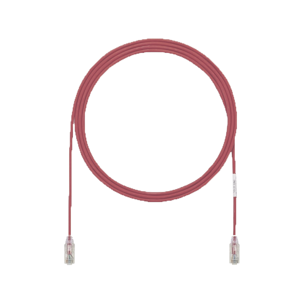 UTP28X3RD-l.png Cable de Parcheo UTP Cat6A, CM/LSZH, Di?metro Reducido (28AWG), Color Rojo, 0.91 Metros (3 Pies) - Image 1