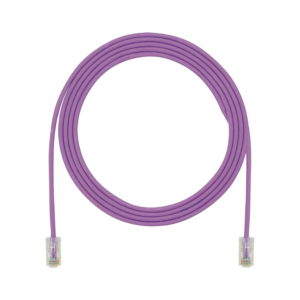 Cable de Parcheo UTP Cat6A, CM/LSZH, Di?metro Reducido (28AWG), Color Violeta, 0.91 Metros (3 Pies)