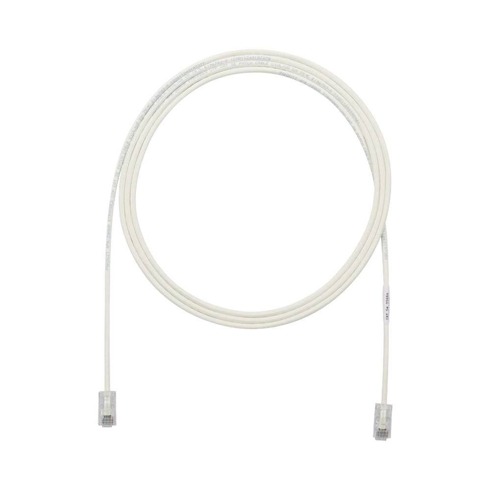 Cable de Parcheo UTP Cat6A, CM/LSZH, Di?metro Reducido (28AWG), Color Blanco Mate, 1.52 Metros (5 Pies)