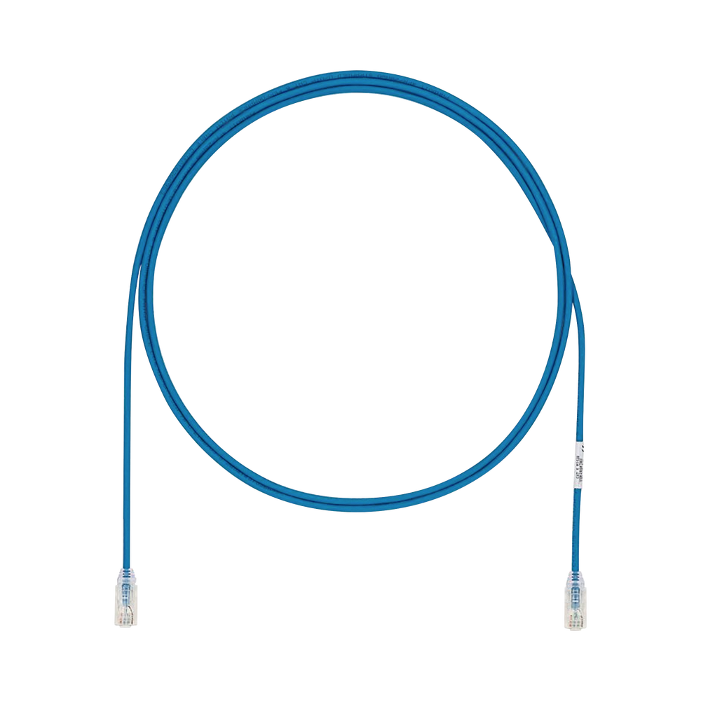 Cable de Parcheo UTP Cat6A, CM/LSZH, Di?metro Reducido (28AWG), Color Azul, 15.24 Metros (50 Pies)