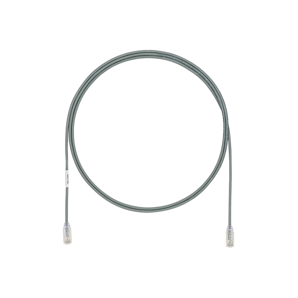 Cable de Parcheo UTP Cat6A, CM/LSZH, Di?metro Reducido (28AWG), Color Gris, 1.52 Metros (5 Pies)