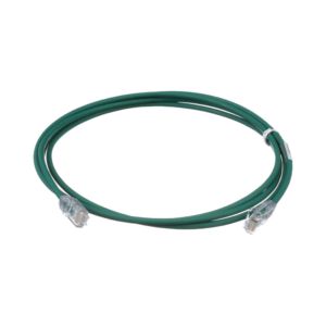 Cable de Parcheo UTP Cat6A, CM/LSZH, Di?metro Reducido (28AWG), Color Verde, 2.13 Metros (7 Pies)