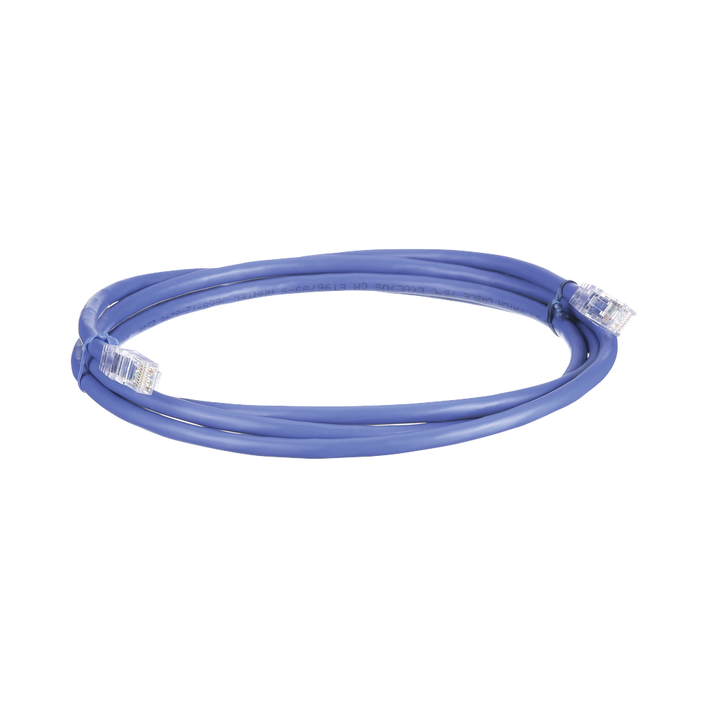 Cable de Parcheo UTP, Cat6A, 24 AWG, CM, Color Azul, 1.52 Metros (5 Pies)