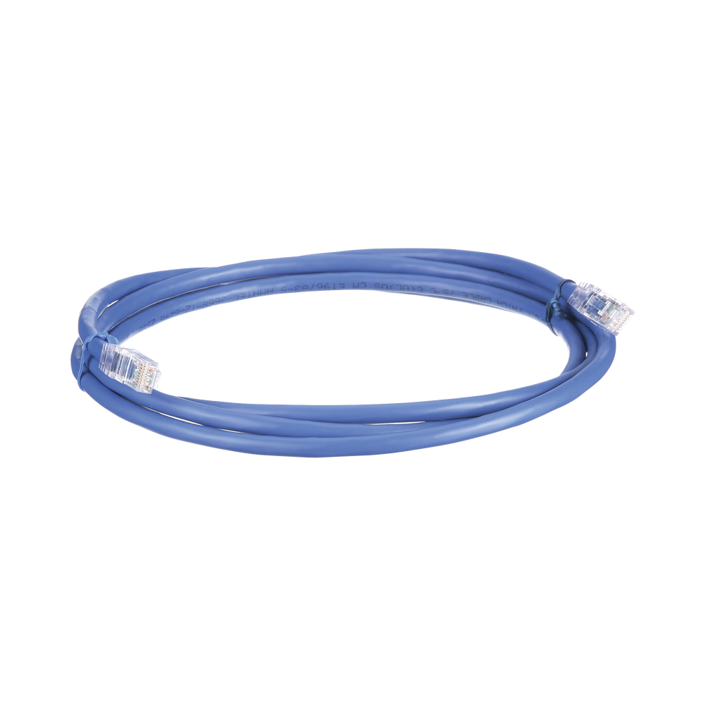 Cable de Parcheo UTP, Cat6A, 24 AWG, CM, Color Azul, 2.13 Metros (7 Pies)