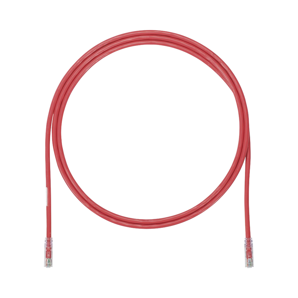 Cable de Parcheo UTP, Cat6A, 24 AWG, CM, Color Rojo, 2.13 Metros (7 Pies)