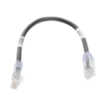 Cable de Parcheo TX6, UTP Cat6, 24 AWG, CM, Color Negro, 0.3 Metros (1 Pie)