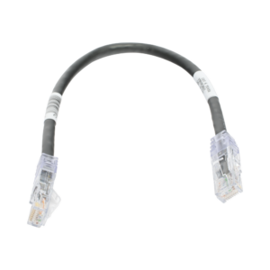Cable de Parcheo TX6, UTP Cat6, 24 AWG, CM, Color Negro, 0.3 Metros (1 Pie)
