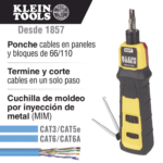 Herramienta Ponchadora de Impacto con Cuchilla para Paneles y Bloques de 66/110. Termina y Corta Cables CAT3, CAT5e y CAT6/6A en 1 paso - Image 5