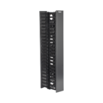 Organizador Vertical NetRunner, Doble (Frontal y Posterior), de 22.5 UR, 4.9in de Ancho, Color Negro - Image 2