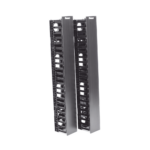 Organizador Vertical NetRunner, Doble (Frontal y Posterior), Para Rack Abierto de 45 Unidades, 4.9in de Ancho, Color Negro - Image 4