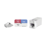 Jack Z-MAX Cat6A, UTP, Montaje H?brido en Placa de Pared (Plano y Angulado), Color Blanco